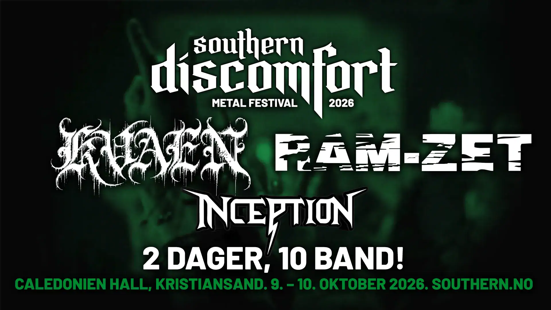 Southern Discomfort Metal Festival med nytt bandslipp – lokalt, nasjonalt og internasjonalt