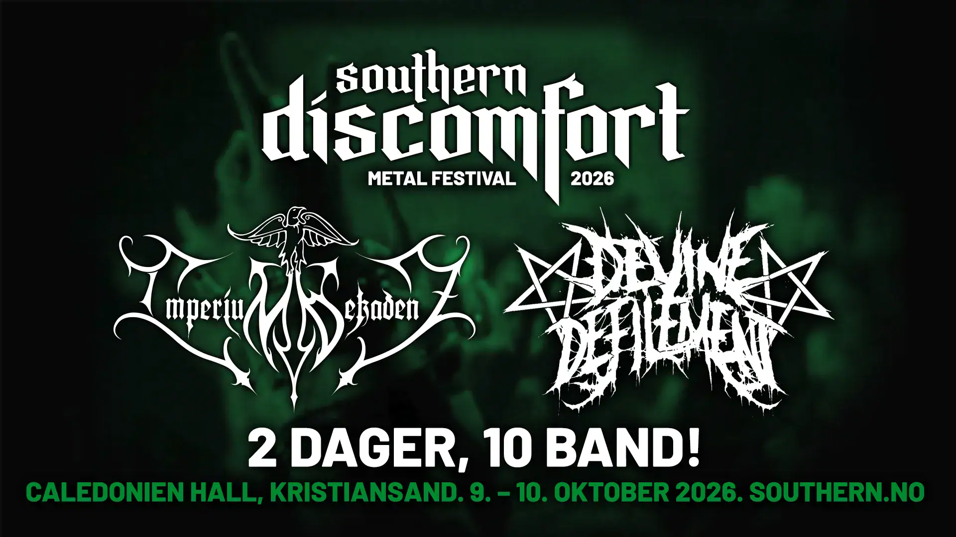 Southern Discomfort utvider årets line?up med to tunge band fra hver sin kant av ekstremmetall-skalaen: islandske Devine Defilement og tyske Imperium Dekadenz.